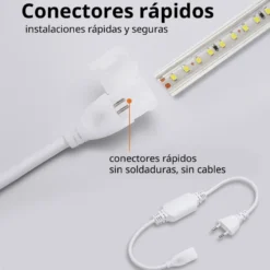 Alimentador para tira led 220V SMD2835,11x6mm, PCB 8mm, con conectores rápidos