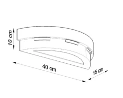 Aplique de cerámica HELIOS, E27