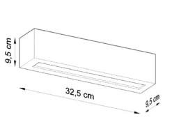 Aplique de cerámica VEGA gris, E27