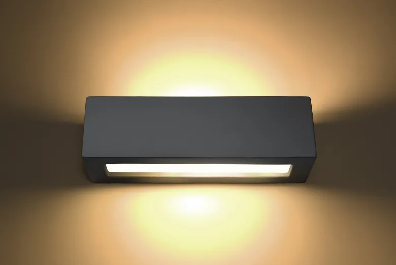 Aplique de cerámica VEGA gris, E27