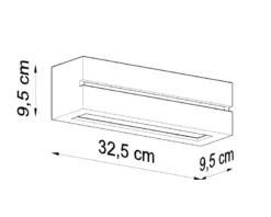 Aplique de cerámica VEGA LINE, E27