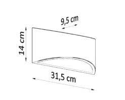 Aplique de cerámica VIXEN, G9
