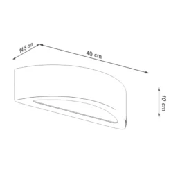 Aplique de hormigón ATENA, E27