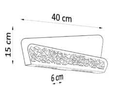 Aplique de pared ALIZA blanco, G9