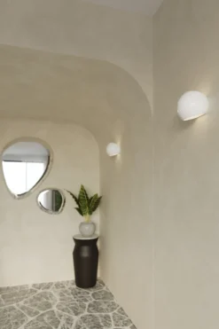 Aplique de pared barnizado GLOBE blanco brillo