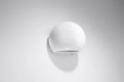 Aplique de pared barnizado GLOBE blanco brillo