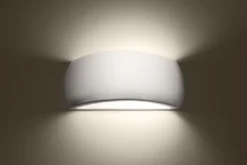 Aplique de pared barnizado PONTIUS blanco brillo