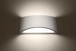 Aplique de pared barnizado VIXEN blanco brillo