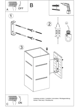 Aplique de pared BLOCCO blanco, G9