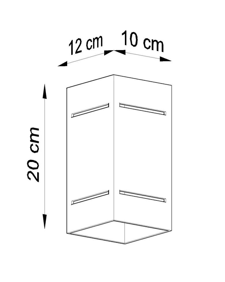 Aplique de pared BLOCCO blanco, G9