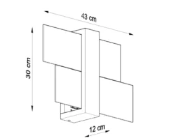 Aplique de pared de Madera FENIKS 1, E27