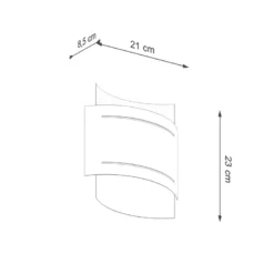 Aplique de pared HESTIA negro, G9