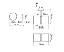 Aplique de pared KUKKIA negro, GU10