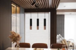 Aplique de pared LOOPEZ negro, GU10/cobre
