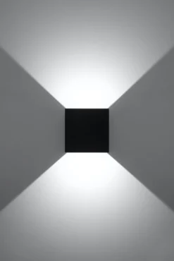 Aplique de pared LUCA LED 6w, negro, IP54
