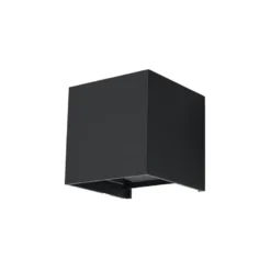 Aplique de pared LUCA LED 6w, negro, IP54