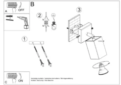 Aplique de pared MERIDA blanco, GU10