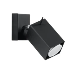 Aplique de pared MERIDA negro, GU10