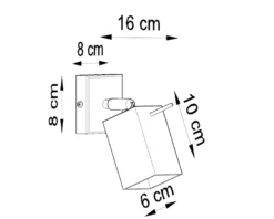 Aplique de pared MERIDA negro, GU10