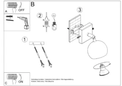 Aplique de pared OCULARE blanco, GU10