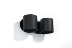 Aplique de pared ORBIS 2 negro, G9