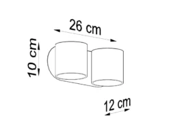 Aplique de pared ORBIS 2 negro, G9