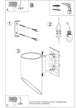 Aplique de pared PENNE 20 negro, G9