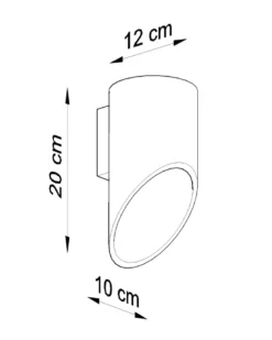 Aplique de pared PENNE 20 negro, G9