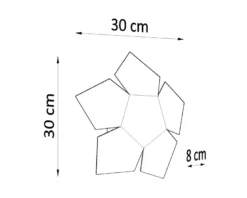Aplique de pared PENTA negro, G9