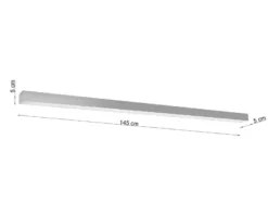 Aplique de pared PINNE LED 145 gris, 31W