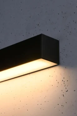 Aplique de pared PINNE LED 145 negro, 31W