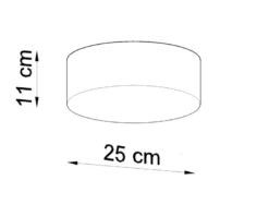 Aplique de techo ARENA blanco, E27