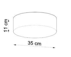 Aplique de techo ARENA 35 blanco, E27