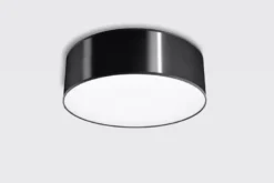 Aplique de techo ARENA negro, E27