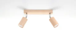 Aplique de techo BERG 2 de madera, GU10