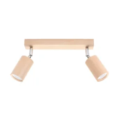 Aplique de techo BERG 2 de madera, GU10