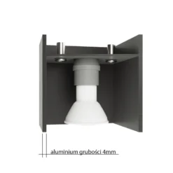 Aplique de techo BLAKE gris, GU10