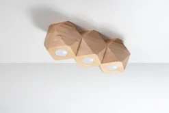 Aplique de techo de Madera Natural WOODY 3, GU10