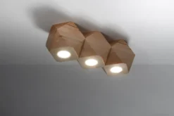 Aplique de techo de Madera Natural WOODY 3, GU10