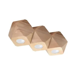 Aplique de techo de Madera Natural WOODY 3, GU10