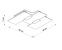 Aplique de techo FABIANO, E27