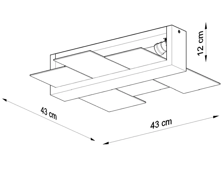 Aplique de techo FENIKS 2 blanco, E27