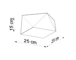 Aplique de techo HEXA 25 blanco, E27