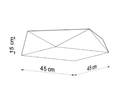 Aplique de techo HEXA 45 silver