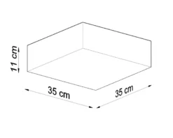 Aplique de techo HORUS 35 blanco, E27