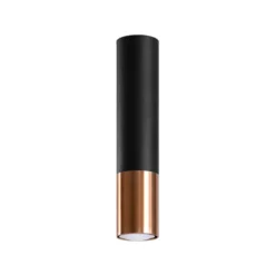 Aplique de techo LOOPEZ negro, GU10/cobre