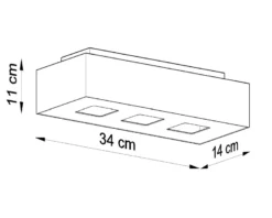 Aplique de techo MONO 3 blanco, GU10
