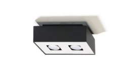 Aplique de techo MONO 2 negro, GU10