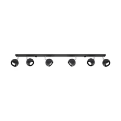 Aplique de techo OCULARE 6L negro, GU10