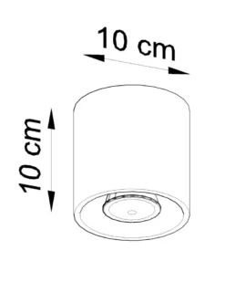 Aplique de techo ORBIS 1 antracita, GU10